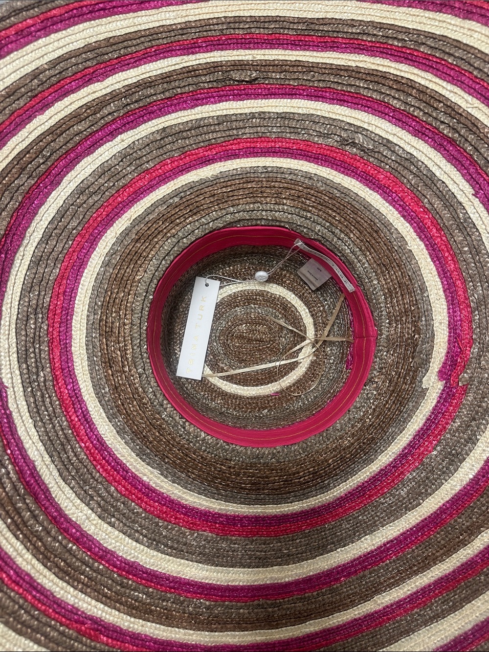 Trina Turk Wide Floppy Brim Straw Sun Hat in Multi NWT - Picture 17 of 17